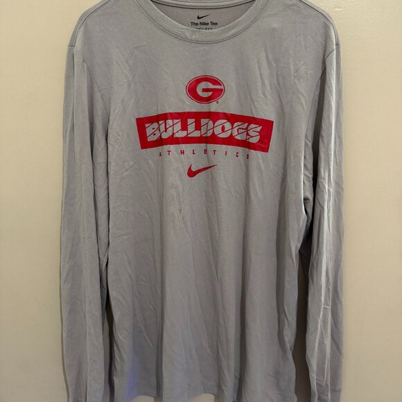 Nike UGA Georgia Bulldogs Athletics Team Issue On Field LS Shirt Mens L NEW - Picture 1 of 5